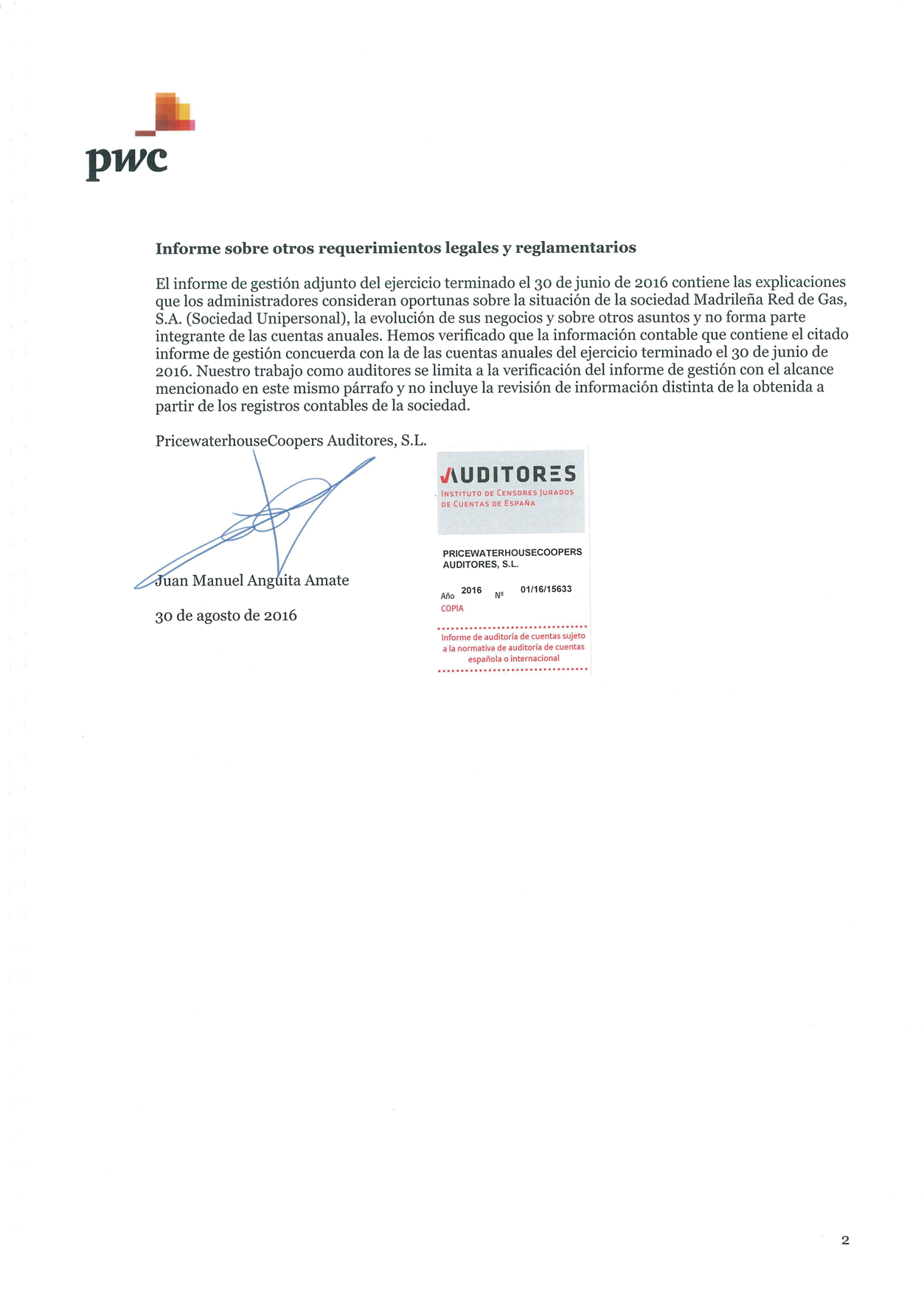Informe de auditoria